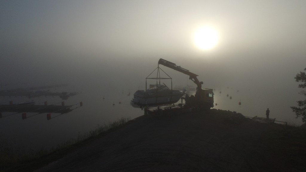 Båtupptagning i Älvsala